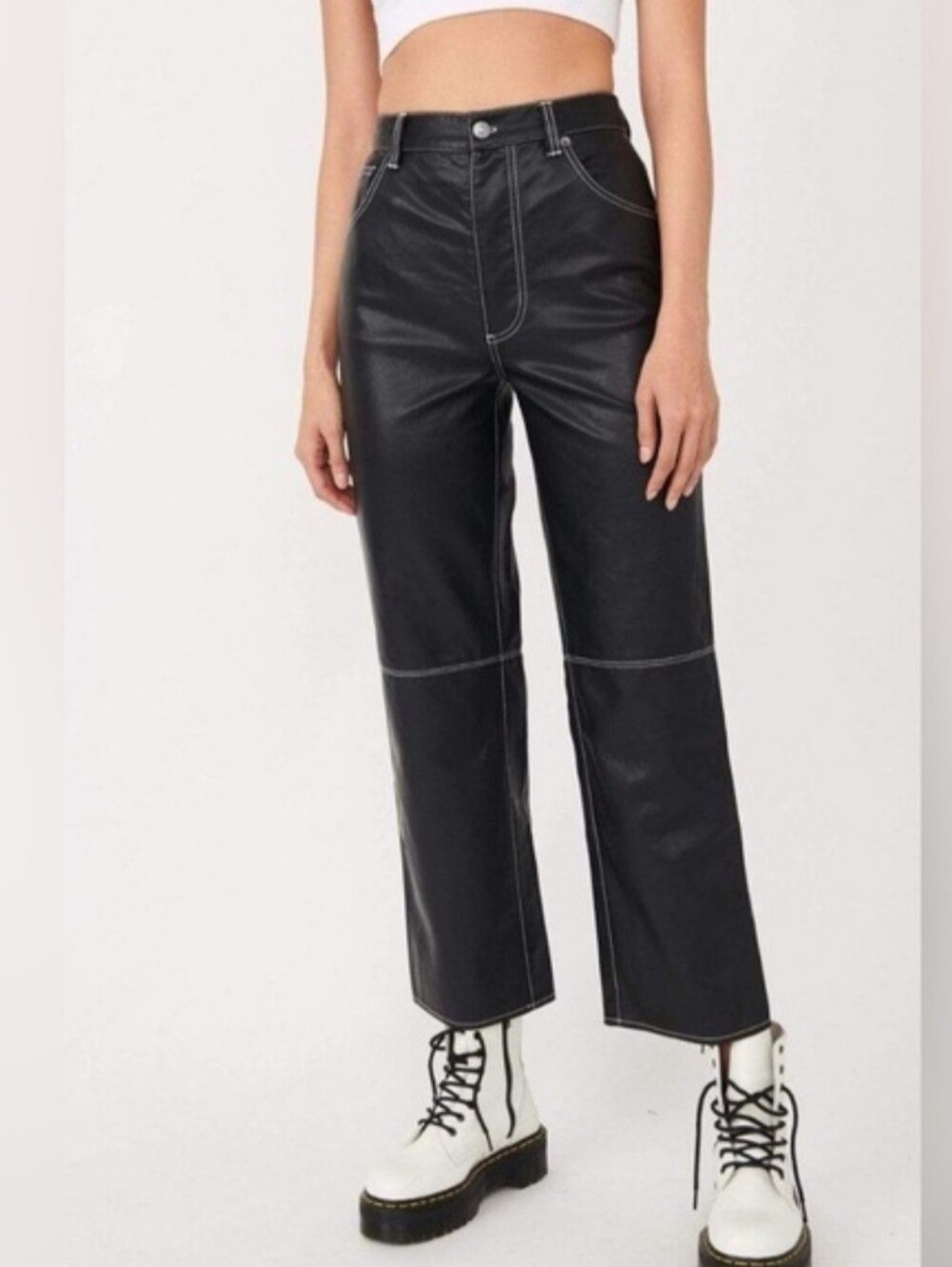 104. Free People | We The Free “The It Factor” Vegan Leather Pants – Size 4